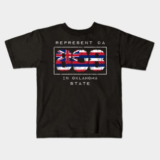 Rep Da 808 in Oklahoma State by Hawaii Nei All Day Kids T-Shirt